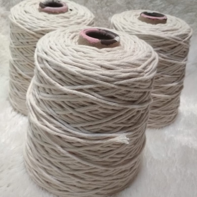 Tali macrame, satu ply/ Benang katun premium single strand size 4mm