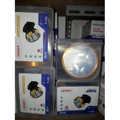 Head Lamp Senter LED 50W CAHAYA Senter kepala Jumbo 10CM - Putih