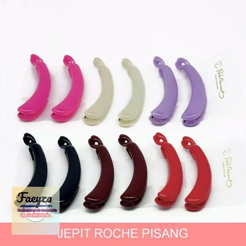 6 pcs jepit rambut pisang original roche ornament