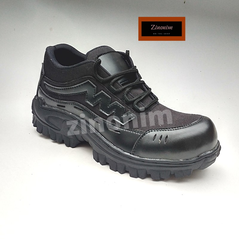 Sepatu Septy  Kerja Tactical Pendek Pria Size 39 sd 44 Caat Pakai Tali Hitam