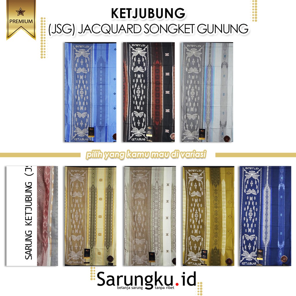 SARUNG KETJUBUNG PLATINUM JACQUARD SONGKET GUNUNG (JSG)