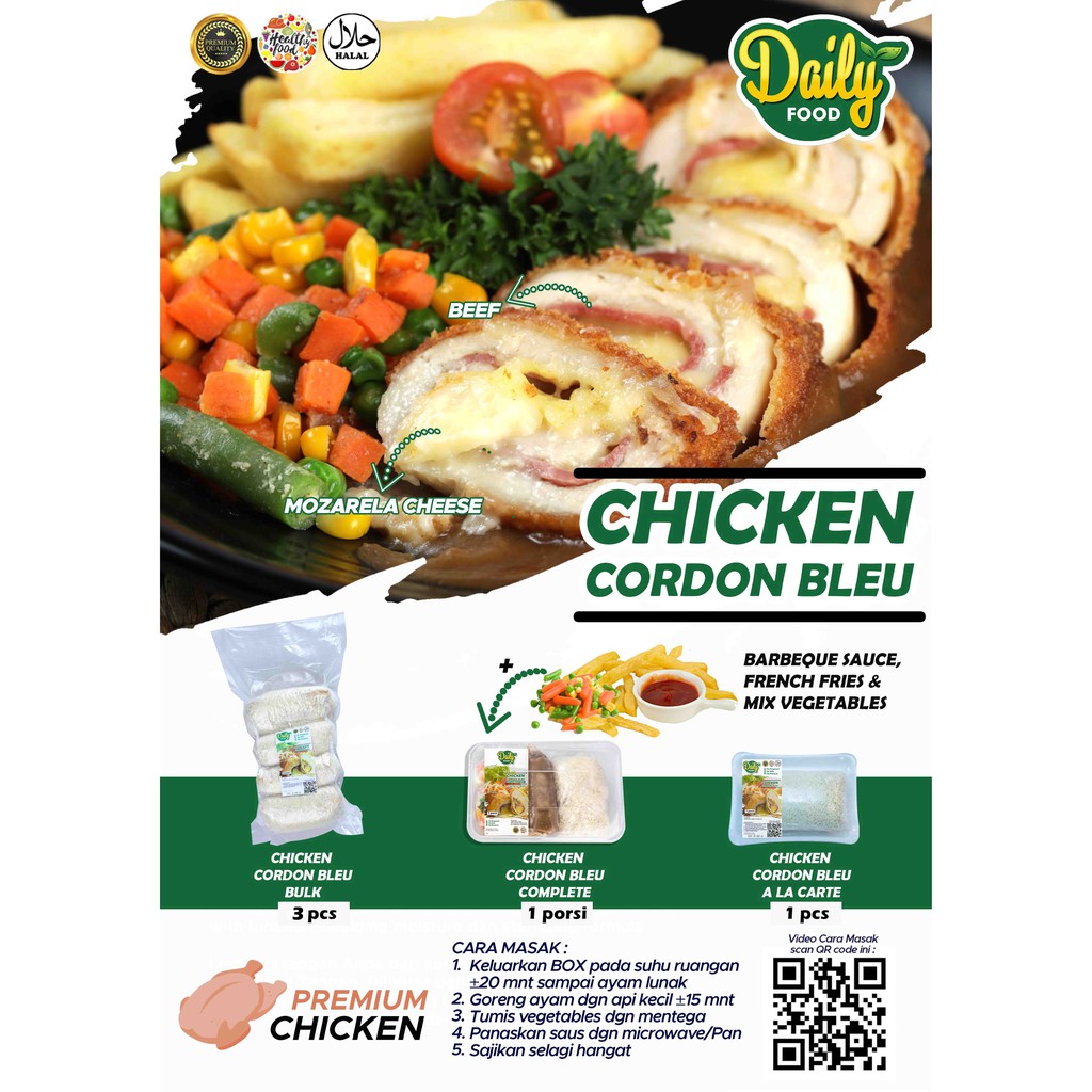 

Daily Chicken Cordon Bleu (Frozen Food)