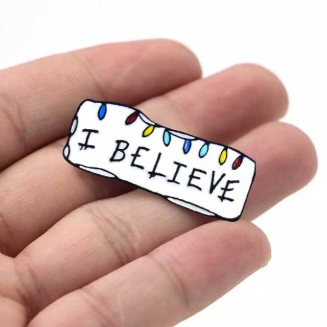 Acc02: beautiful Believe Pin on Jacket Bag Shirt
