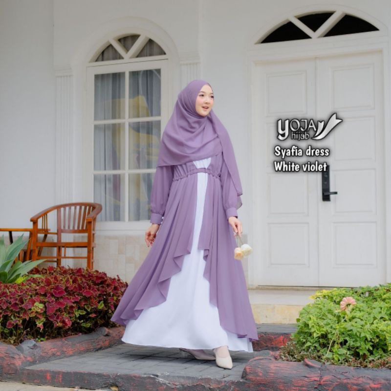 gamis syafia set pashmina