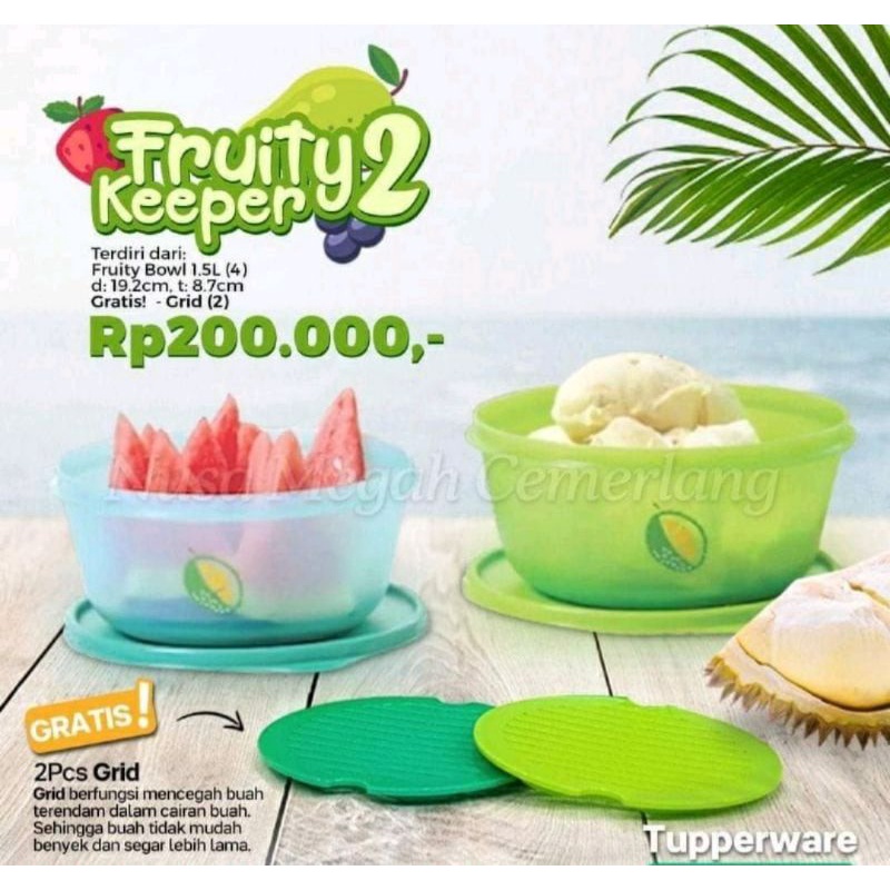 Fruity keeper kotak makan tupperware 2pcs