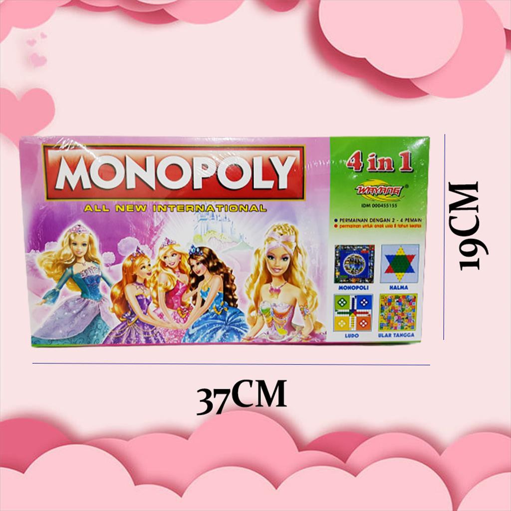 Mainan Monopoly 4in1/ Mainan Monopoli 4in1/ Mainan Monopoli 7003