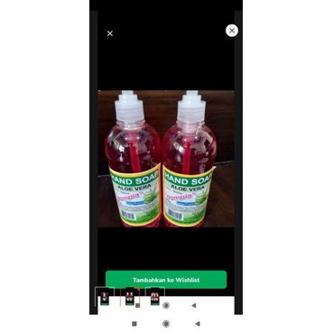 Sabun cuci tangan cair hand soap botol pompia aloevera 600ml 100% asli original