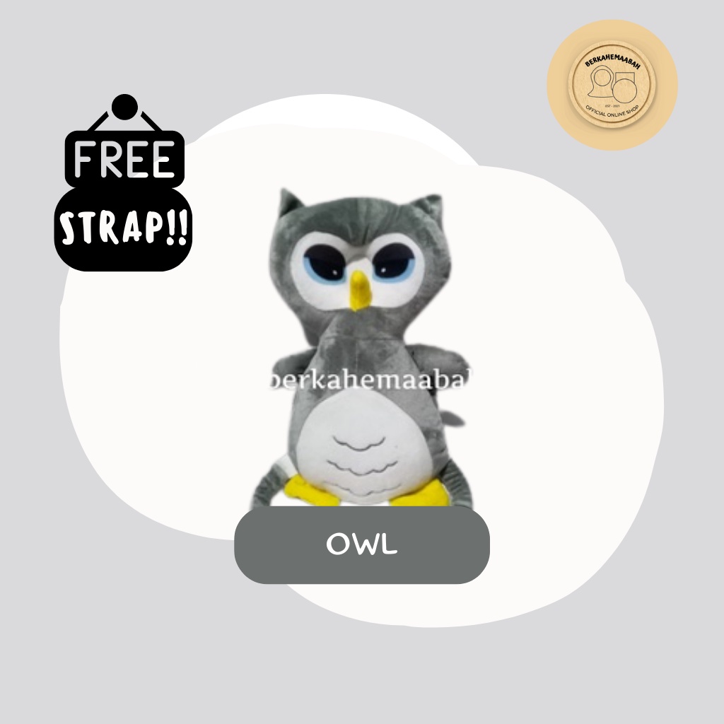 ( FREE STRAP ) Bantal Pelindung Kepala Bayi Owl | Baby Head Protector | Head Neck Pillow Pad