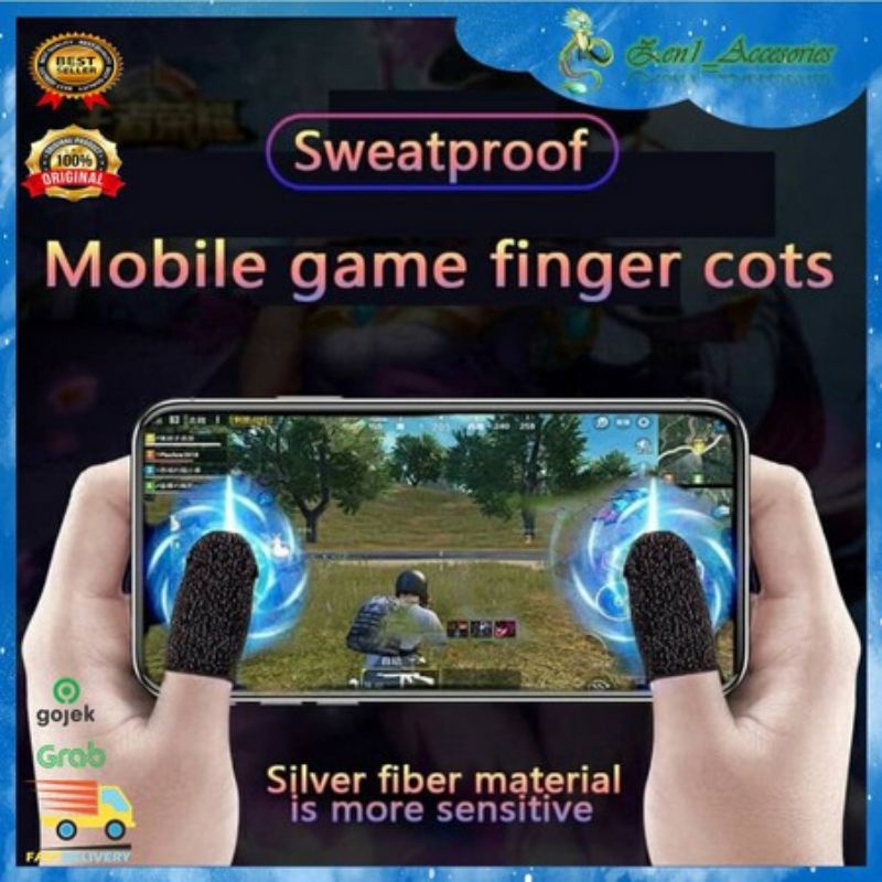 Sarung jari jempol 1 Pasang Gem untuk main PUBG ML COD MOBILE GAME HP tou..chscreen