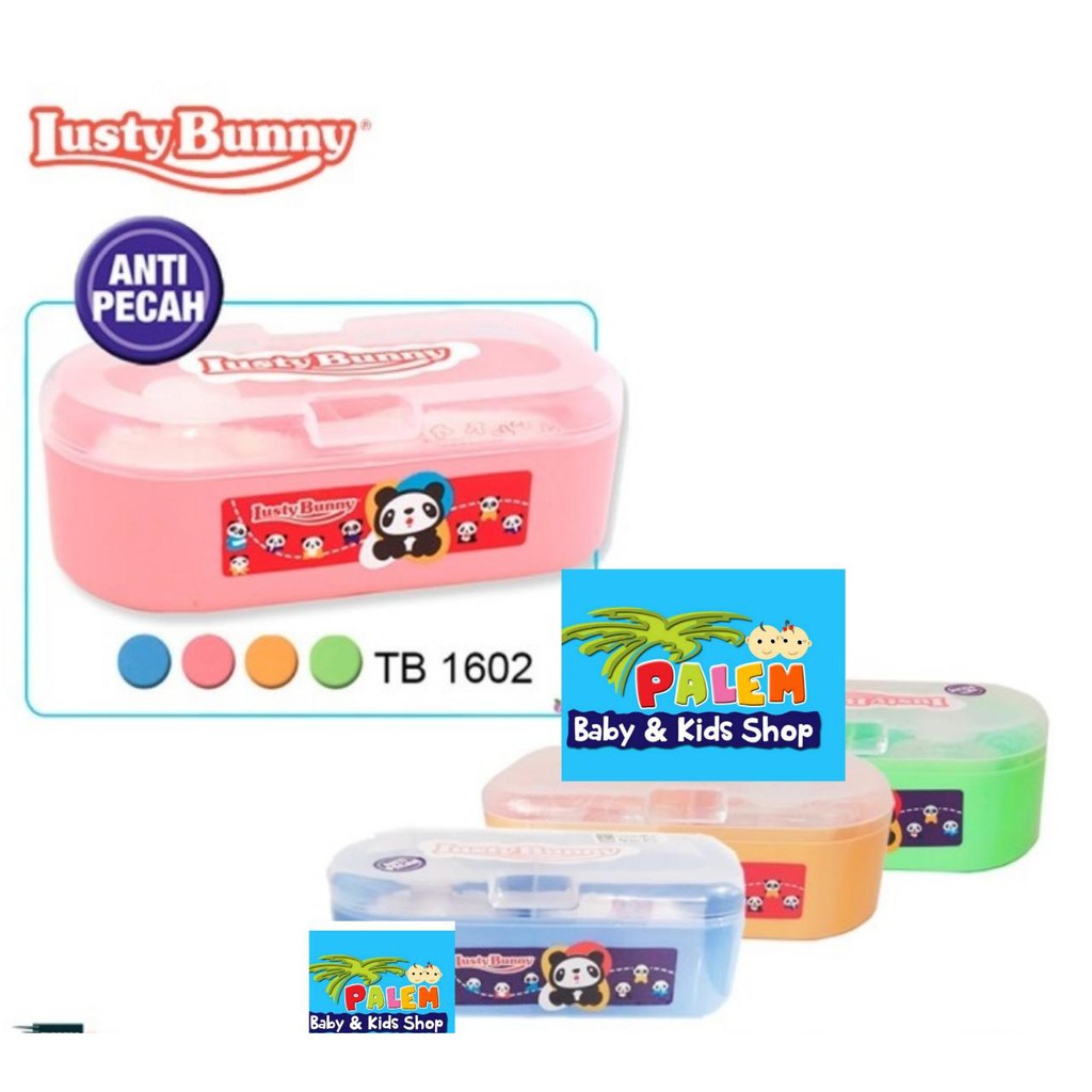 lusty bunny tempat bedak double kapsul/perlengkapan bayi