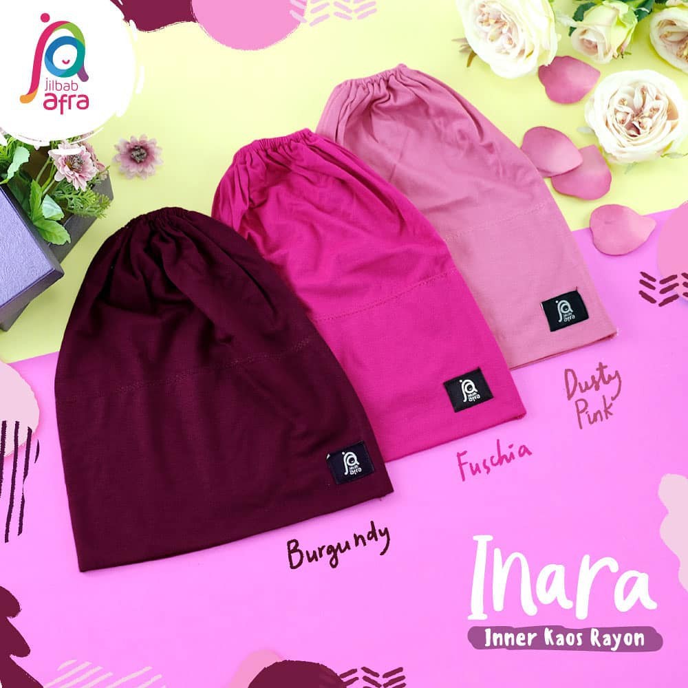 INARA Ciput Bahan Kaos Rayon INNER Jilbab Afra - Adem dan Nyaman