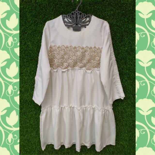 Tunik Putih Bordir Tunik cantik