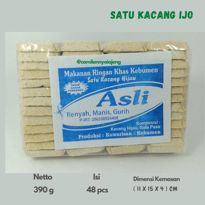 Kue Satu Satru Kacang Hijau Ijo Jajanan Tradisional Asli Khas Kebumen