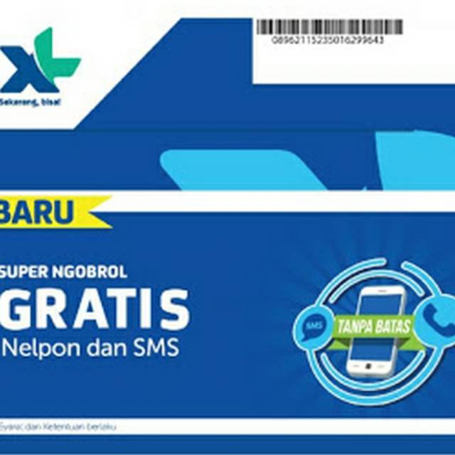 Jual Kartu perdana XL super acak 0k segel juli belum registrasi kartu