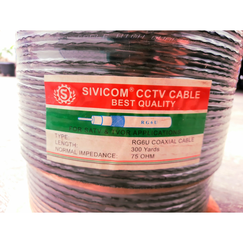 Kabel Antena TV Sivicom RG6U Meteran Best Quality harga per meter