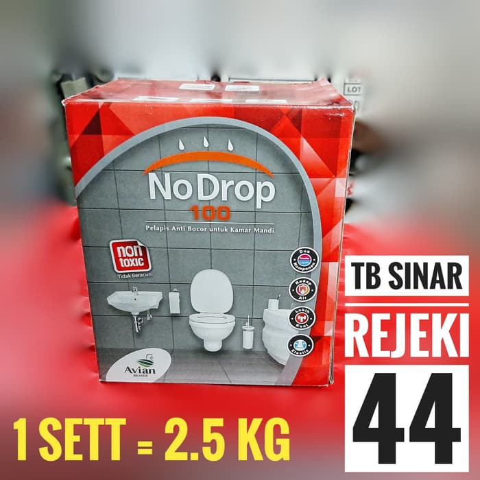 NO DROP 100 (SEMEN + CAIRAN = KOMPLIT) UKURAN 2.5 KG PELAPIS DUA KOMPONEN ANTI BOCOR UNTUK LANTAI / 