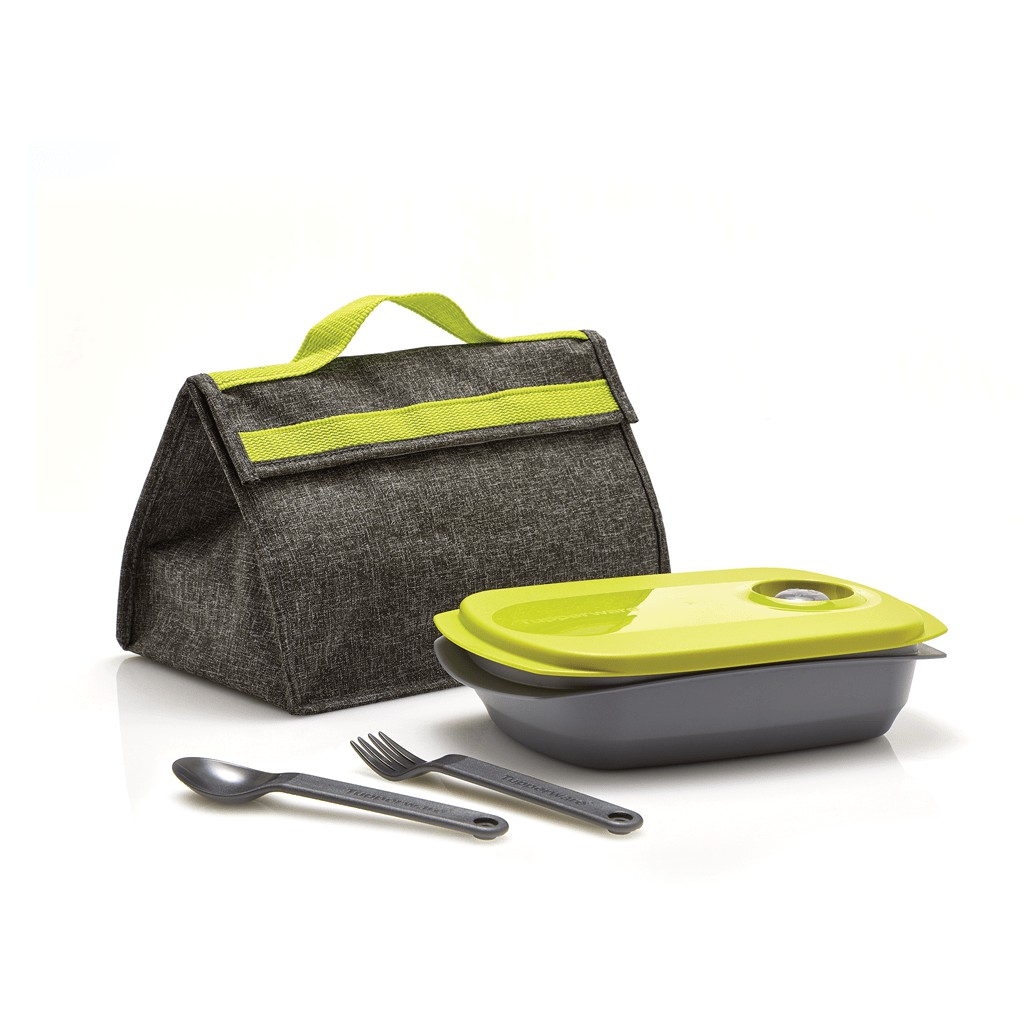 LUNCH BOX TUPPERWARE KOTAK BEKAL PRAKTIS KEREN LUNCH SET BYO PLUS TAS DAN CUTLERY