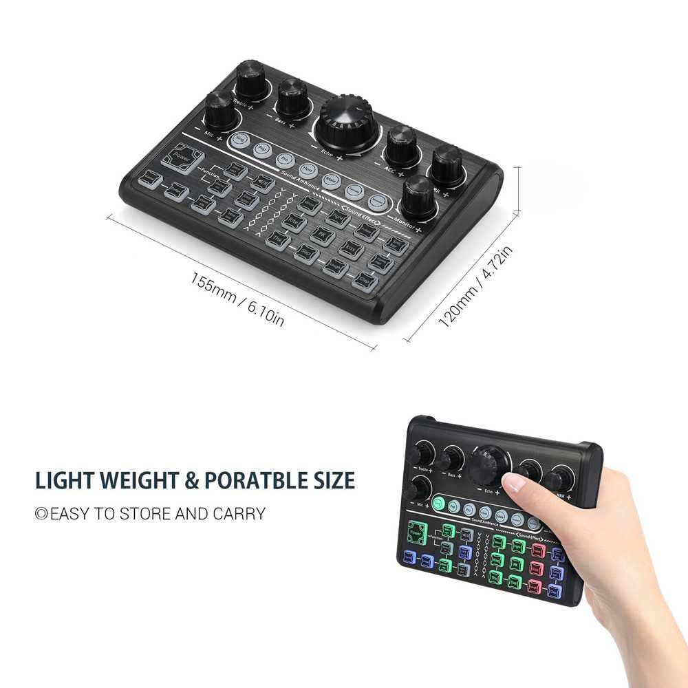 CPAudio Sound Card Voice Changer Live Boardcast Audio Mixer - P200 alat karoke rekoding RGB SONCD SONCAD SONKAD BLUETOOTH MURAH SATU PAKET ALAT KAROKE