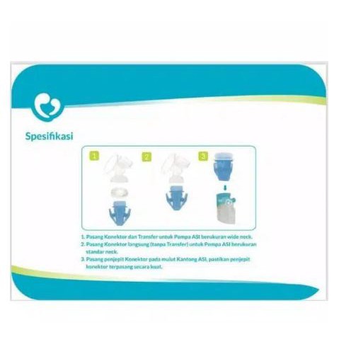 BKA KONEKTOR Kantong ASI dengan Pompa - BKA KONEKTOR BOTOL ASI KACA/ Breastpump Wideneck dan Standardneck