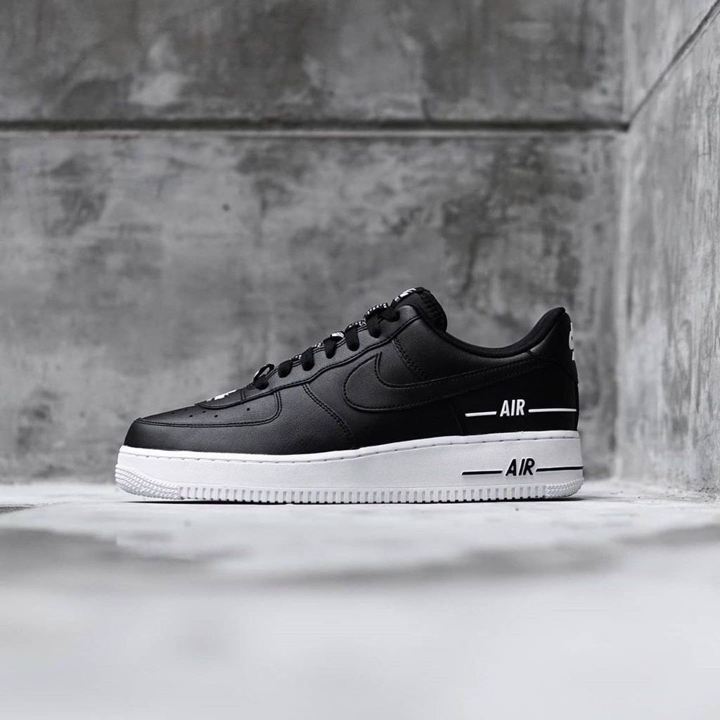 Nike Air Force 1 07 Lv8 3 Double Air Black Original 100 Shopee Indonesia