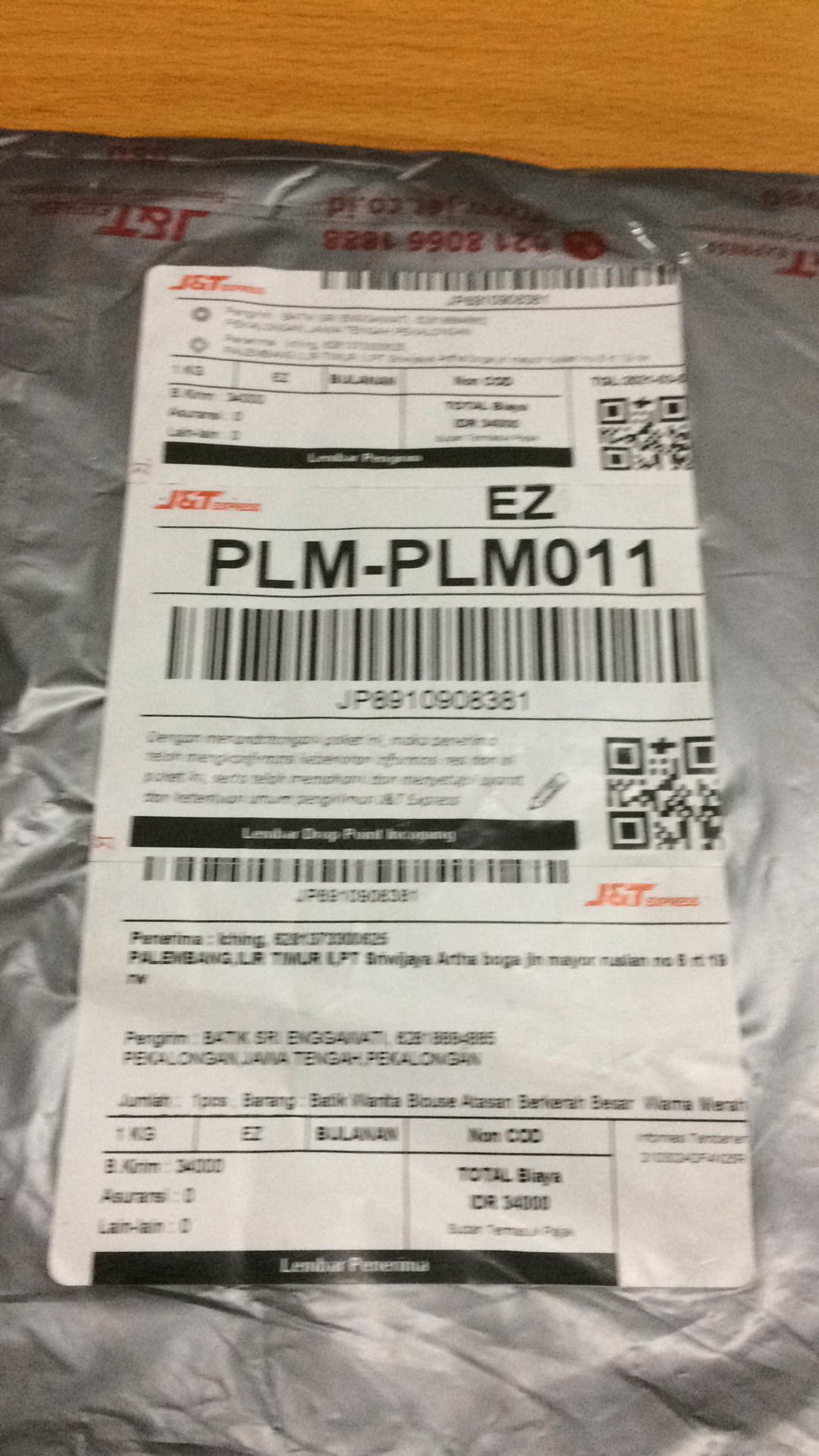 Batik Wanita Blouse Atasan Berkerah Besar  Warna Merah Size  S-m-l-xl-xxl-3l-4l-5l