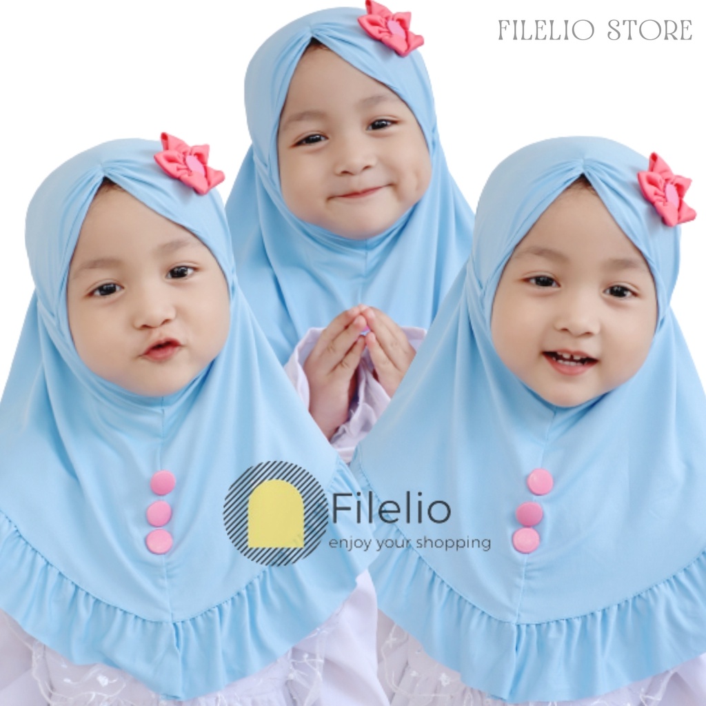 TERMURAH Hijab Anak Bayi Perempuan Murah Bunga Matahari Krudung Anak Lucu Umur 0 -3 Tahun Terbaru