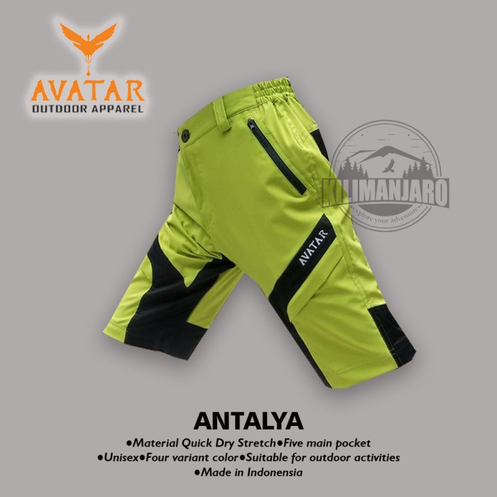 Celana Gunung Outdoor Sepeda Pendek Quick dry Avatar Antalya - Stabilo
