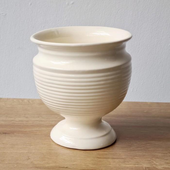 Ceramic | Vas Keramik Bunga Cawan Bulat/ Vas Meja