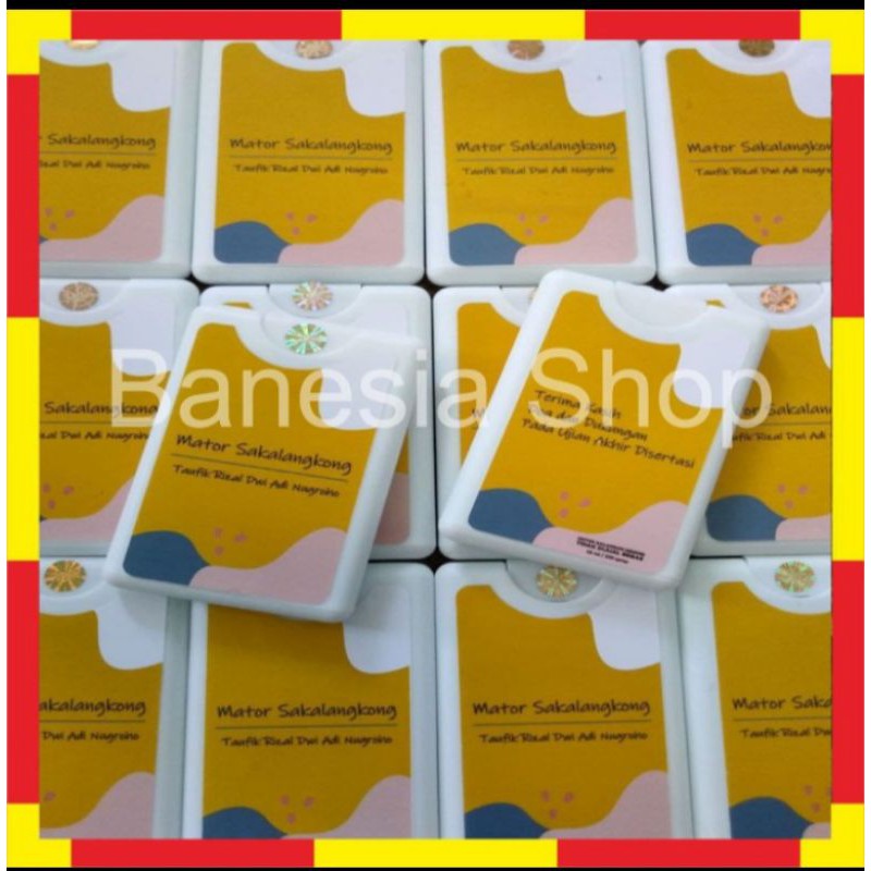 HAND SANITIZER CUSTOM - SOUVENIR HANDSANITIZER CARD POCKET SPRAY