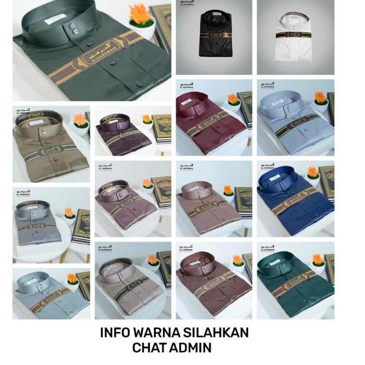 Harga Spesial.. GAMIS PRIA JUBAH AL HARAMAIN POLOS HITAM PUTIH WARNA POLYSTER ORIGINAL IMPORT VIET |