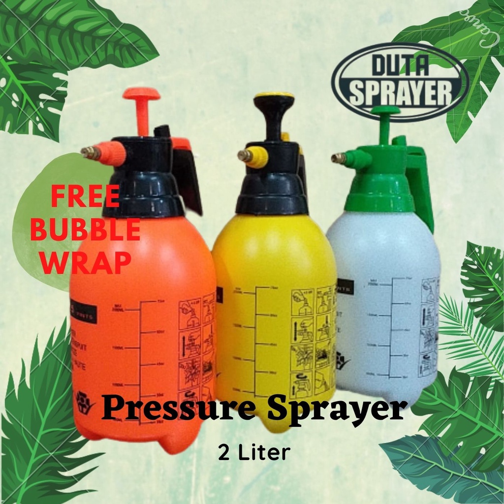 Pressure Hand Sprayer 2 Liter Alat Siram Tanaman 2L Botol Semprotan Pompa Air &amp; Disinfectant 2 Ltr