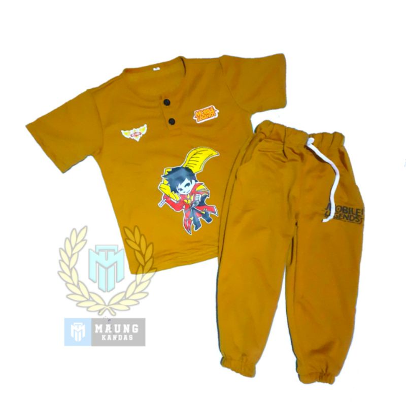 SETELAN KIANO ANAK 1-5 THN / SET KIANO CELANA PANJANG SABLON TERMURAH