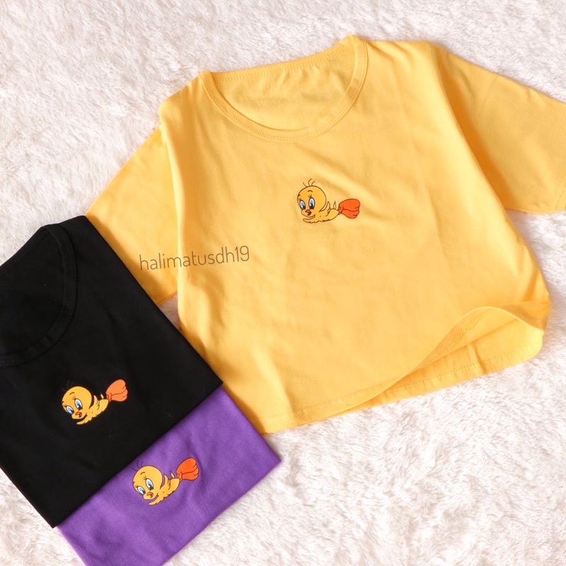 Kaos CROP TOP wanita - Tweety Tee