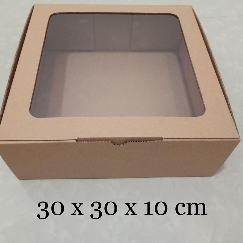 

{B-ESQ> {✔> Kardus Mika 30 x 30 x 10 cm... model diecut, untuk kue hampers dll {super keren>
