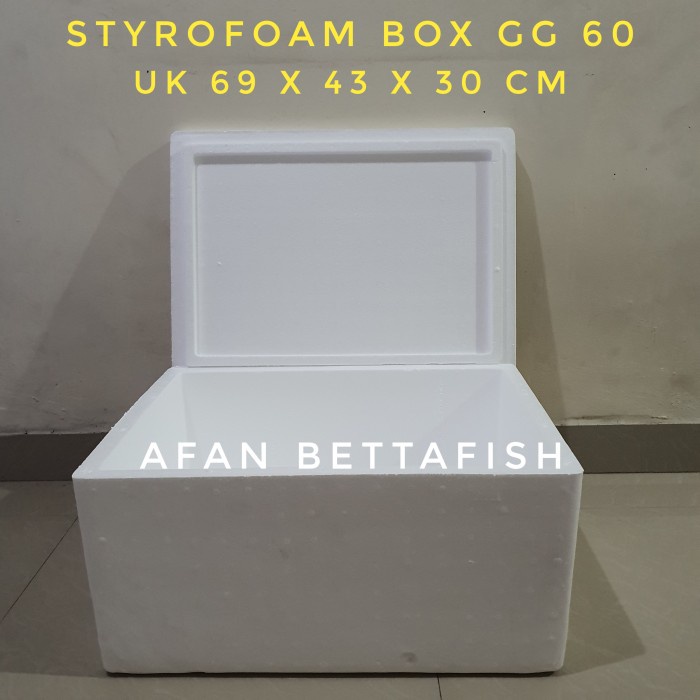 

(DISKON TERMURAH) Styrofoam Box GG 60 Ukuran 59 x 43 x 30 cm / Stereboam Box GG60
