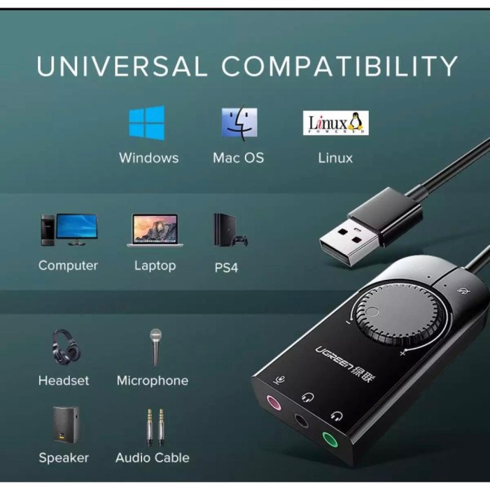 UGREEN External Audio Soundcard USB-A - CM129