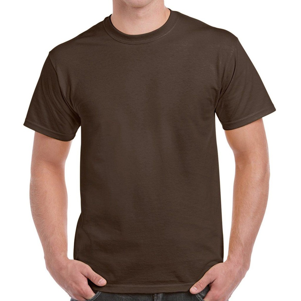 Kaos Polos Basic Factory Coklat Tua