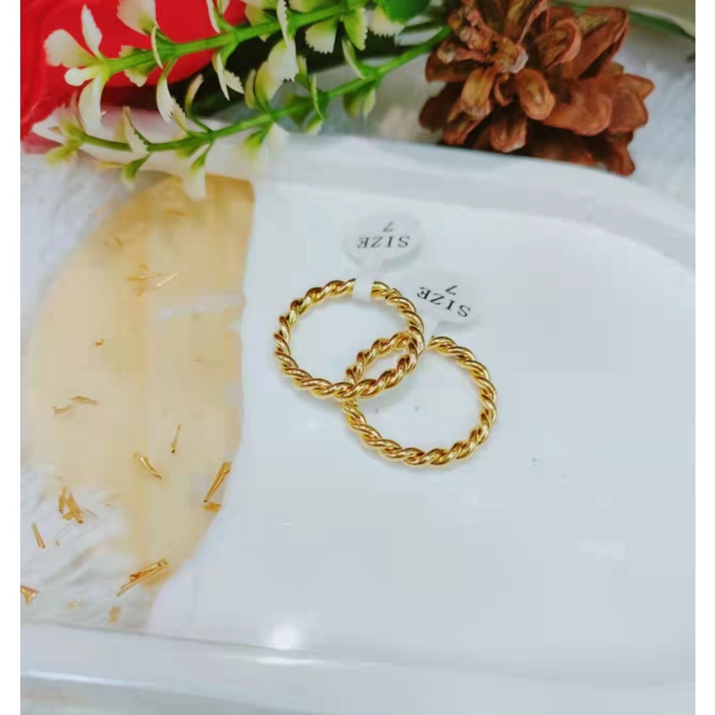 Cincin Titanium Polos Perhiasan Fashion A-C