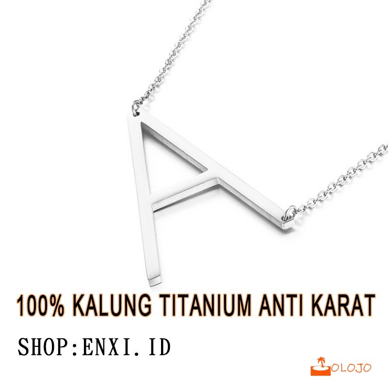 OLOJO  Kalung 26 Letter Kalung Liontin Bahasa Inggris  Necklace Korea Aksesoris Fashion Wanita