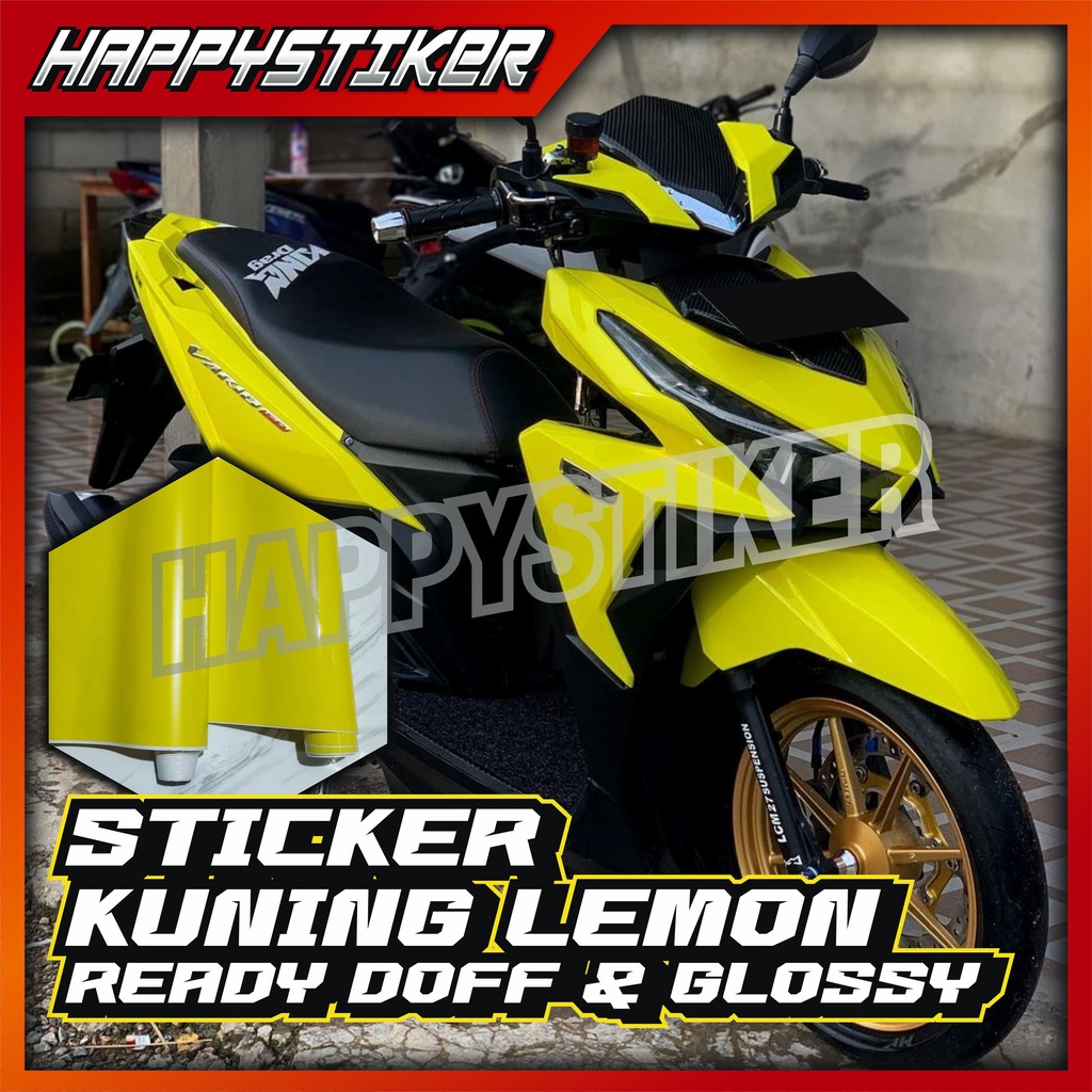 Sticker Skotlet Kuning Lemon / Sticker Kuning Lemon Doff / Skotlet Kuning Lemon Glossy