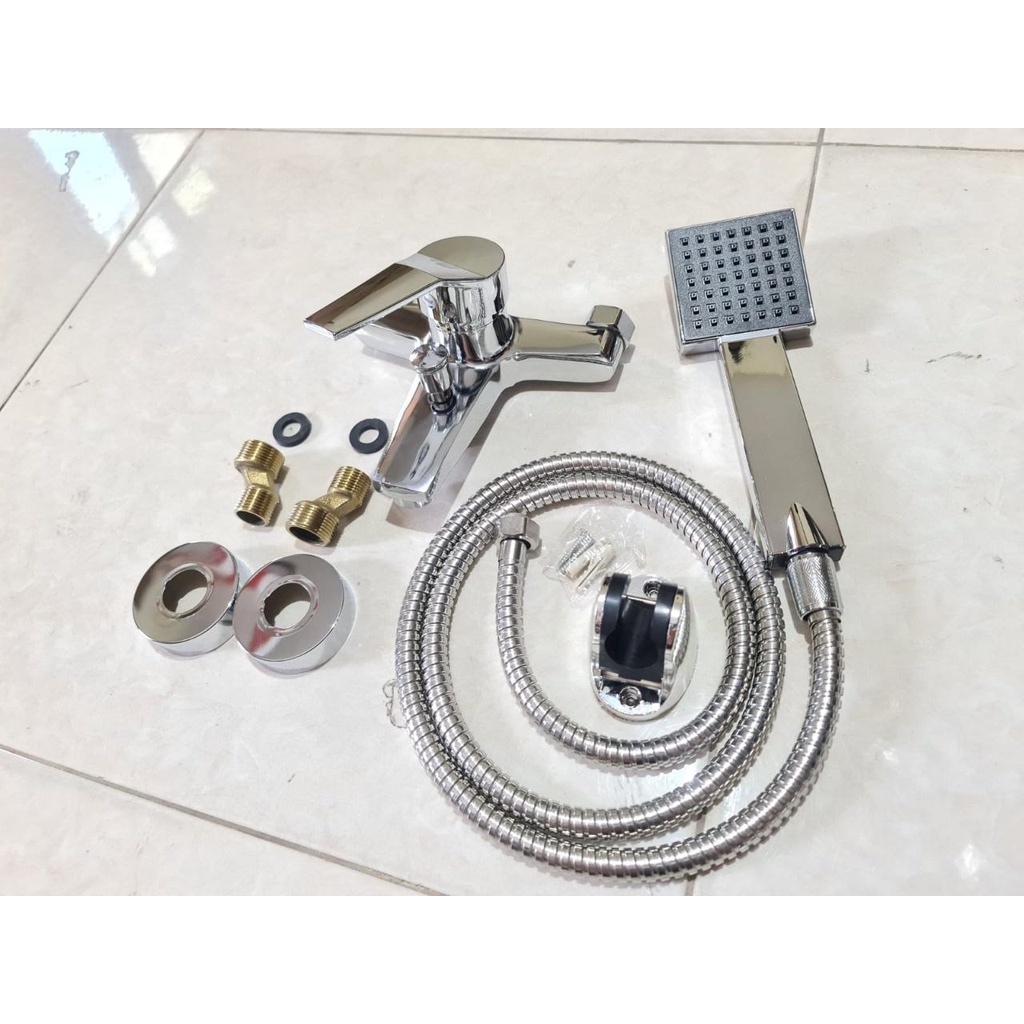 Kran Bathub + Shower Tiang Stainless