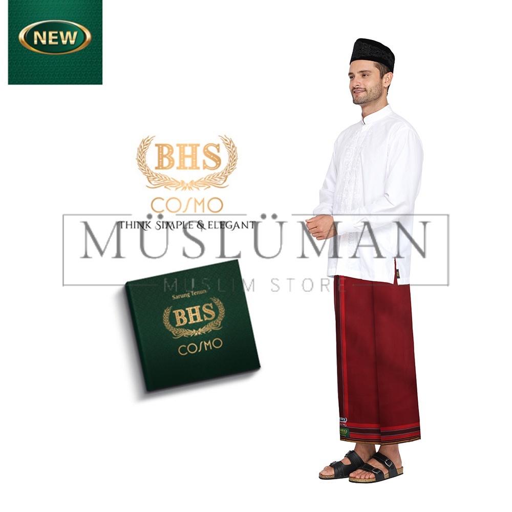 Sarung BHS Cosmo Monochrome Merah