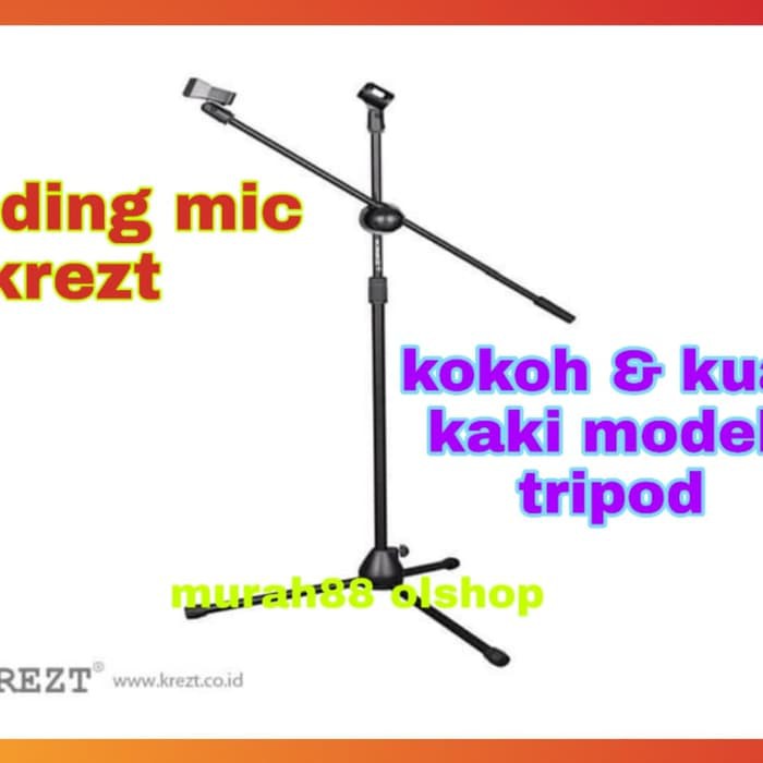 Krezt NB-200 Microphone Stand Hybrid, Boom/Straight