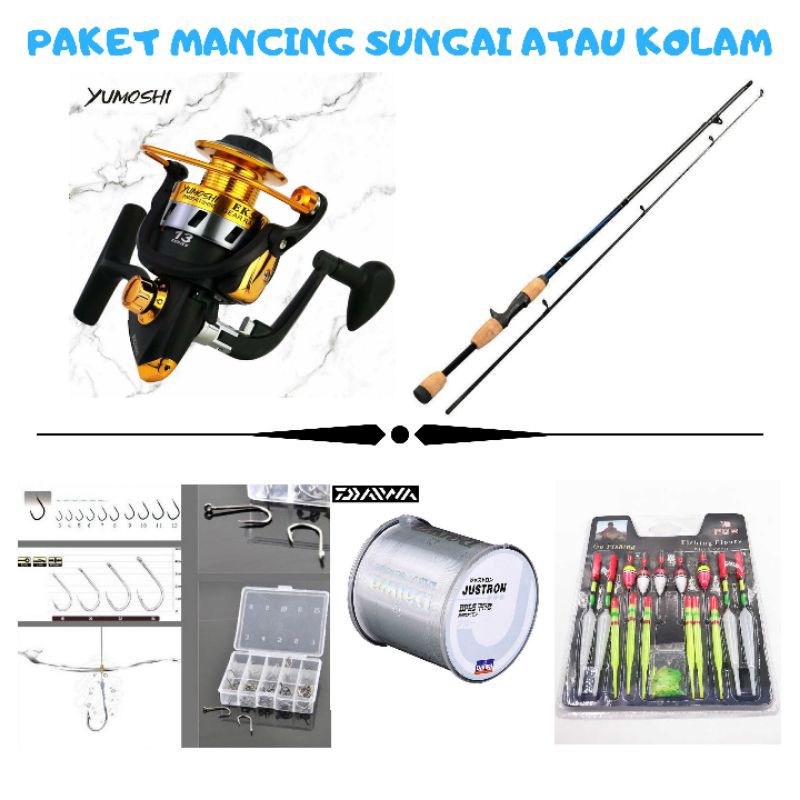 SIAP MANCING Paket Mancing Di Kolam Dan Sungai Air Tawar Perlengkapan Mancing Alat Pancing