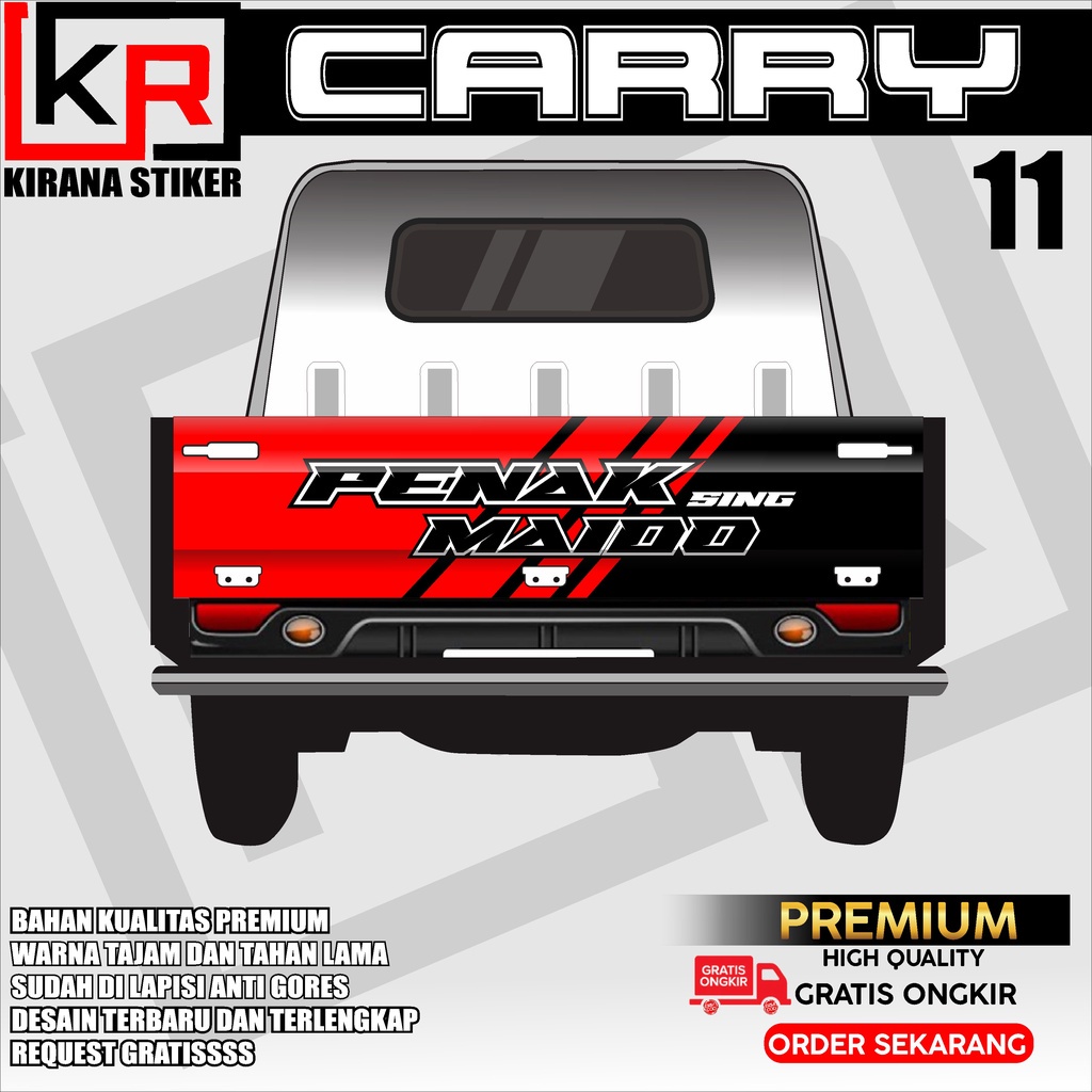 0879 CUTTING STICKER BAK PINTU BELAKANG CARRY PICK UP / STIKER BAK BELAKANG CARRY/ DECAL STICKER MOB