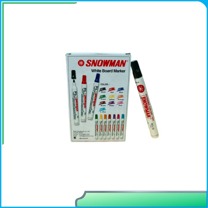 

Spidol Snowman White Board Marker Hitam