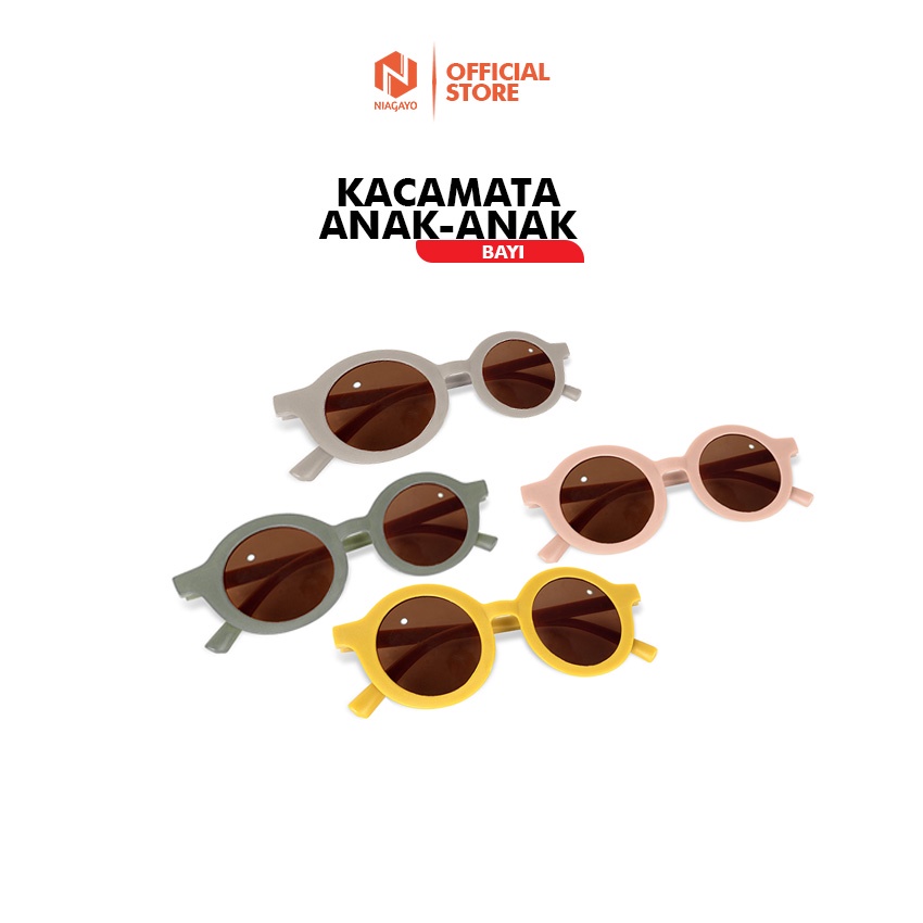 Kacamata Anak Model Bulat Dengan Lensa Hitam-3