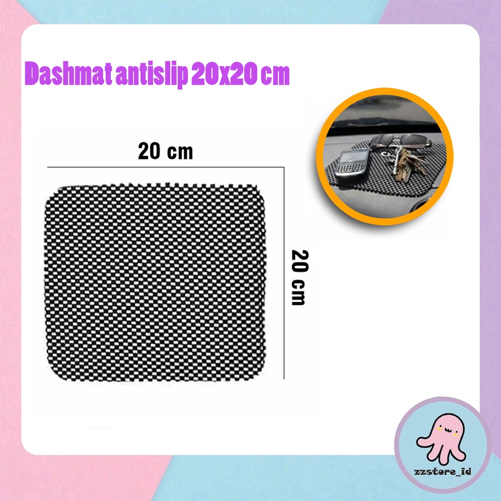 Dashmat Tatakan Dashboard Mobil Karet Anti Slip 20X20 cm / 20 x 20cm