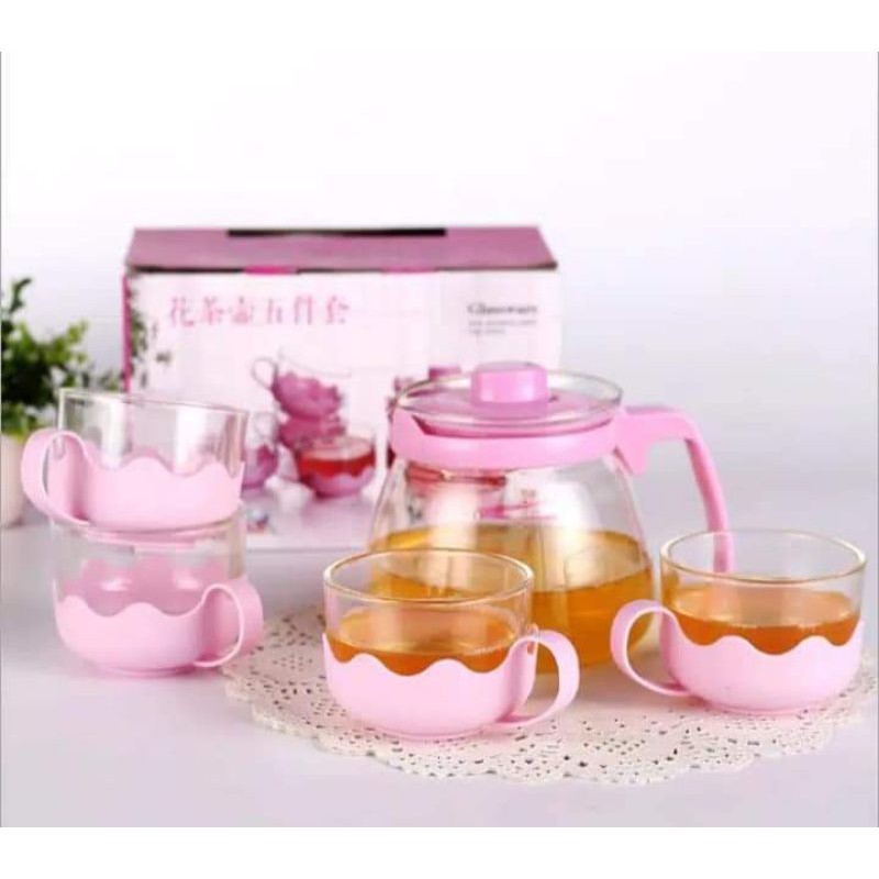 Tea Pot Set Kaca