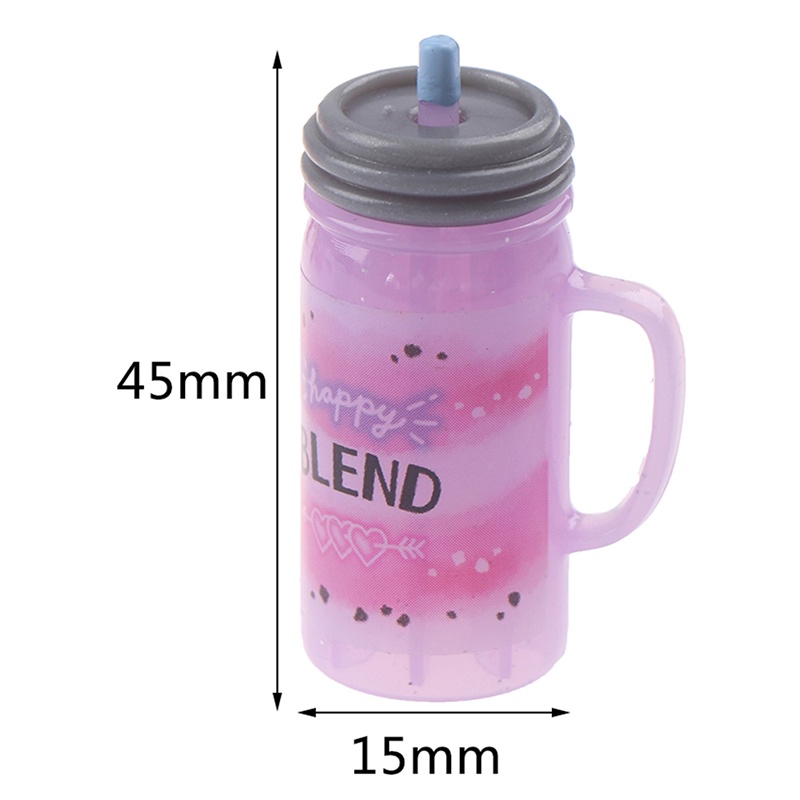 &lt; E2id &amp; &gt; 3Pcs / set Mainan Miniatur Botol Jus Skala 1: 12 Untuk Dekorasi Rumah Boneka